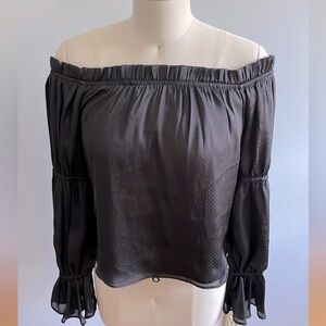 About Us Off The Shoulder Top- Black- Size Small- NWOT